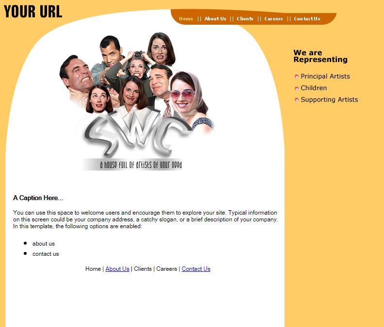 橙色创意实用效果的家庭人物网站模板下载