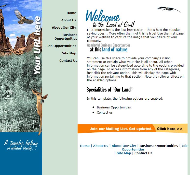 简洁实用风格的野外探险旅游网站模板下载