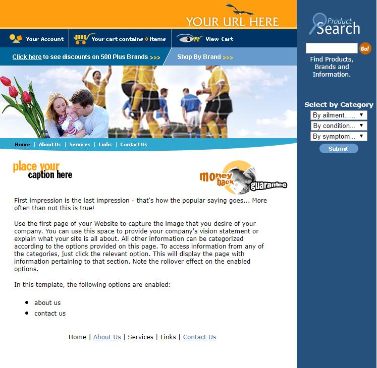 精致简洁效果的运动足球网站模板下载