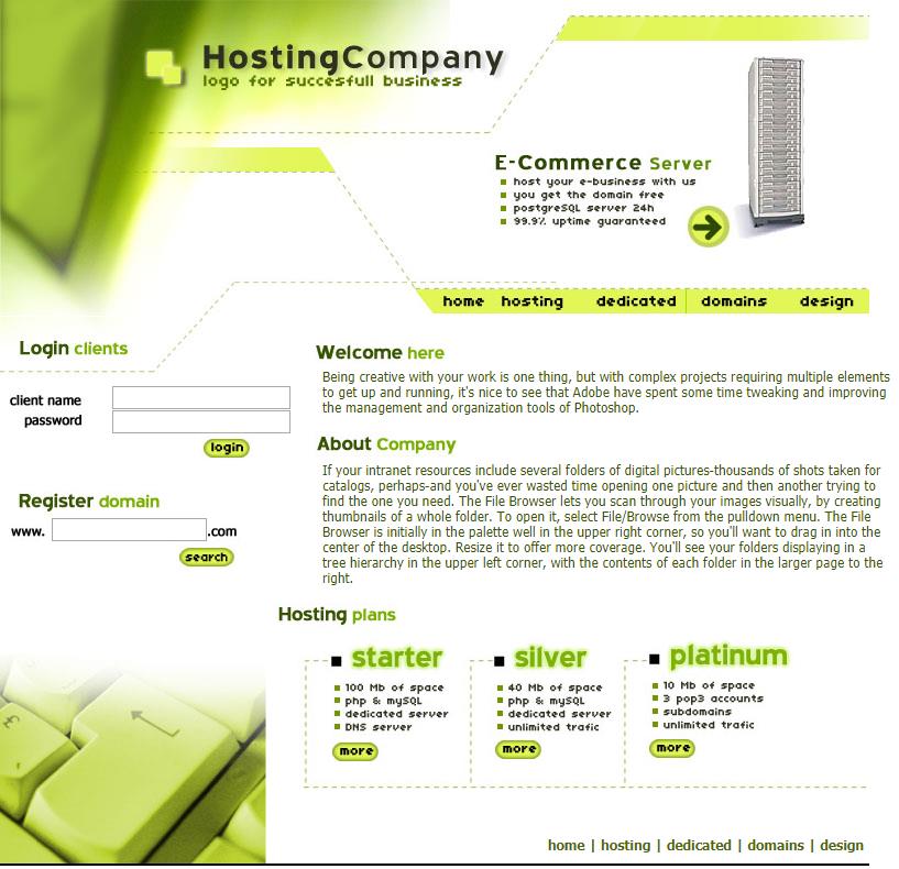 精致简洁绿色的企业电脑网站模板下载