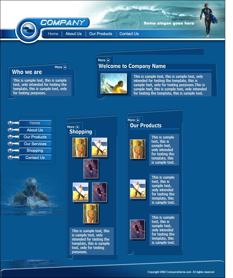 简洁清新实用的海上外贸网站模板下载
