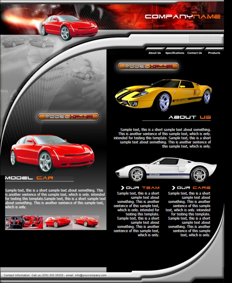 简洁酷炫效果的汽车公司网站模板下载