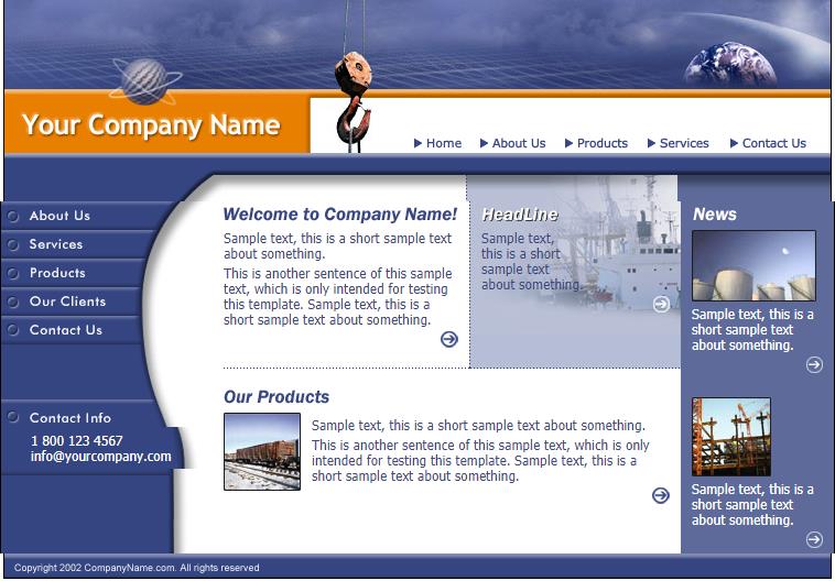 简洁通用风格的化工企业网站模板下载