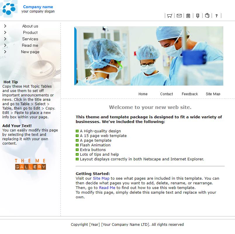 简洁干净清新的医院治疗网站模板下载