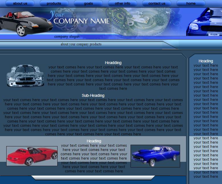 简洁实用通用的汽车零件网站模板下载