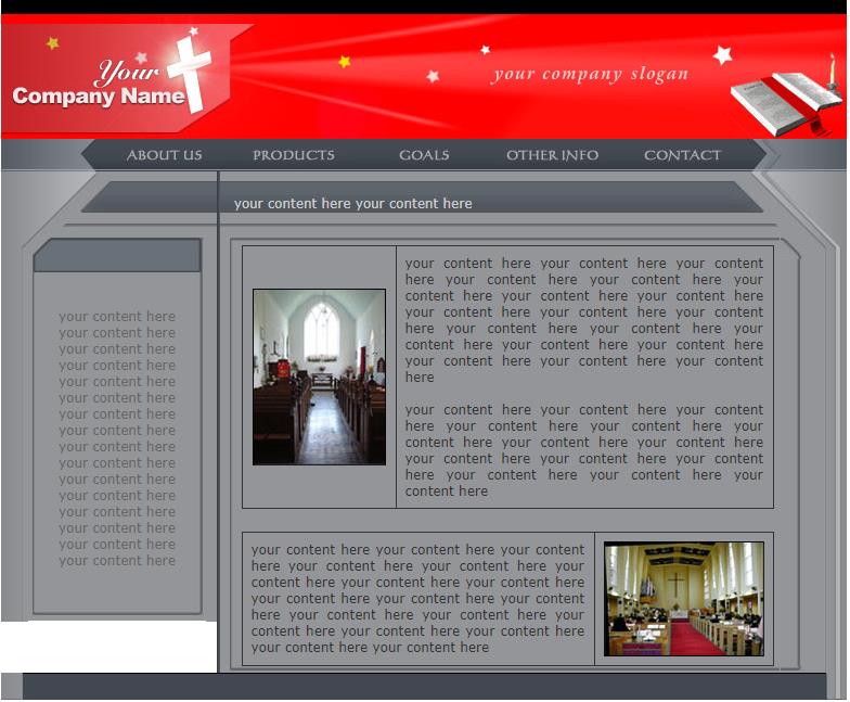简洁灰色通用的教堂企业网站模板下载