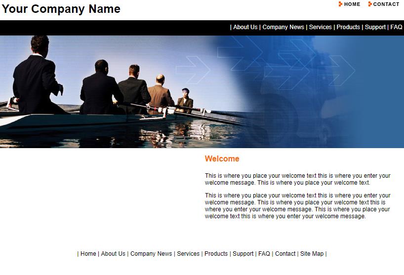 简洁黑色大气的划船企业网站模板下载