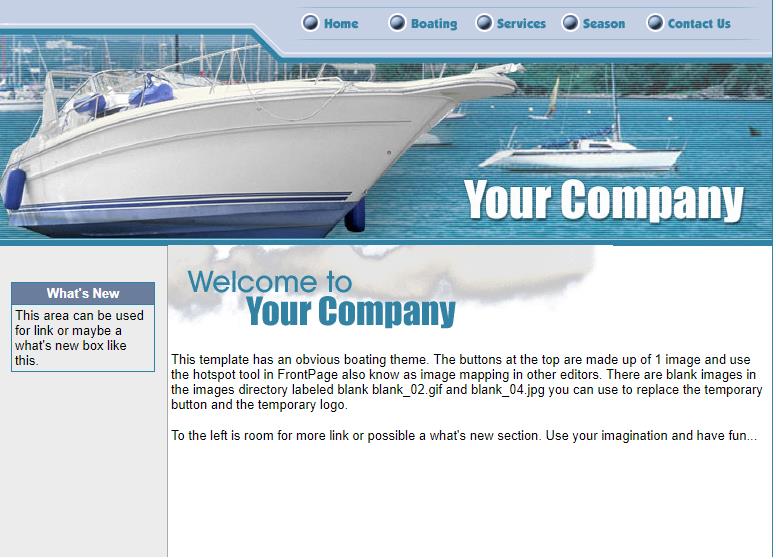 简洁绿色精致的游艇企业网站模板下载