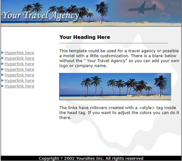 简洁清新蓝色的风景旅游网站模板下载