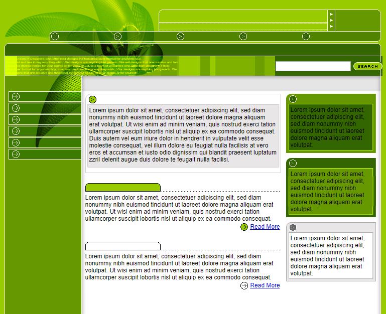 清新精致效果的个性植物网站模板下载