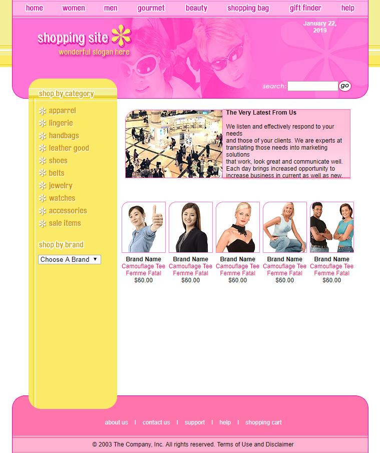 简洁精致粉色的企业商务整站模板下载