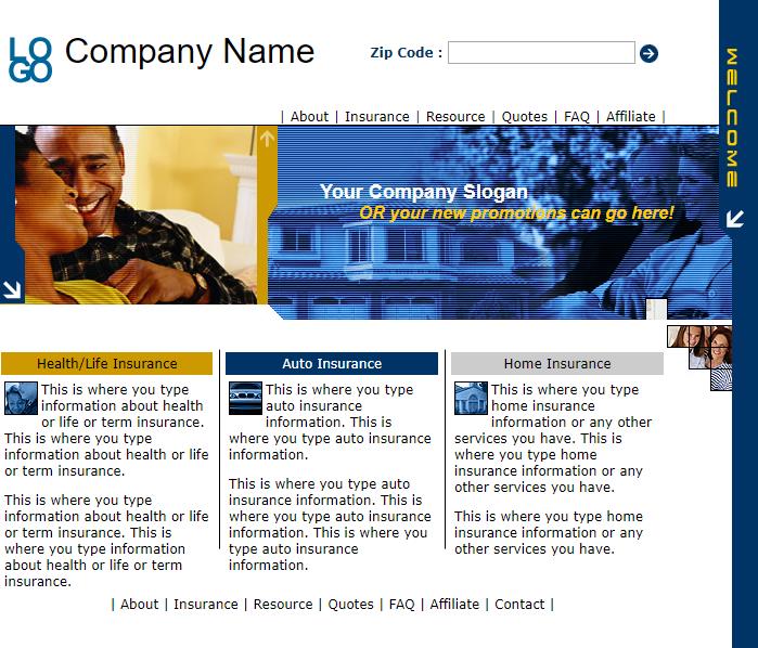 简洁精致效果的人物企业网站模板下载