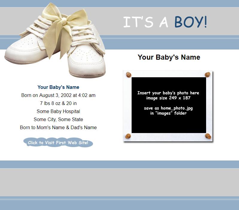 蓝色简洁清新风的鞋子企业网站模板下载