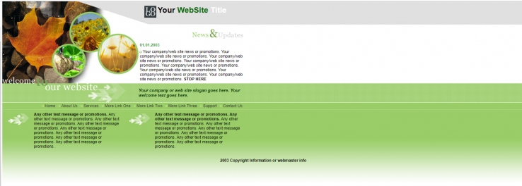 绿色清新风格的花草网站模板下载
