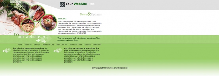 绿色简洁风格的餐饮整站网站模板下载