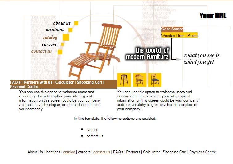棕色简洁风格的家具企业网站模板