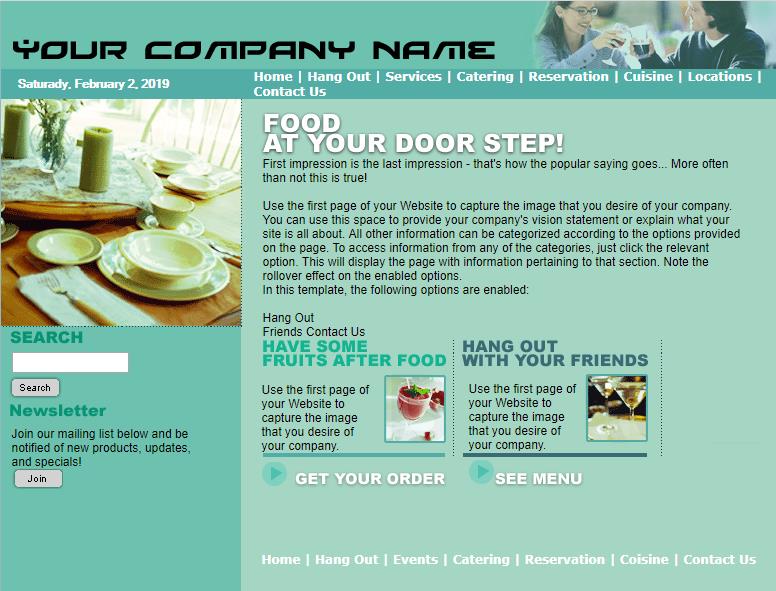 绿色简洁风格的生活用品企业网站模板