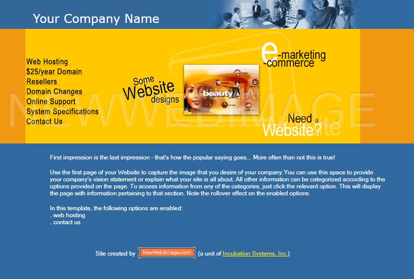 蓝色简洁风格的市场营销企业网站模板