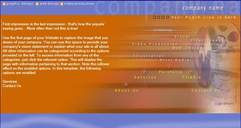 紫色简洁风格的平面设计企业网站模板