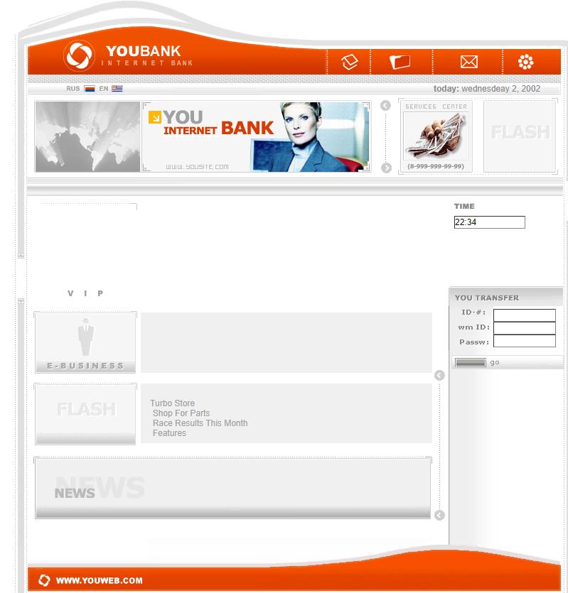 灰色简洁风格的银行企业网站模板