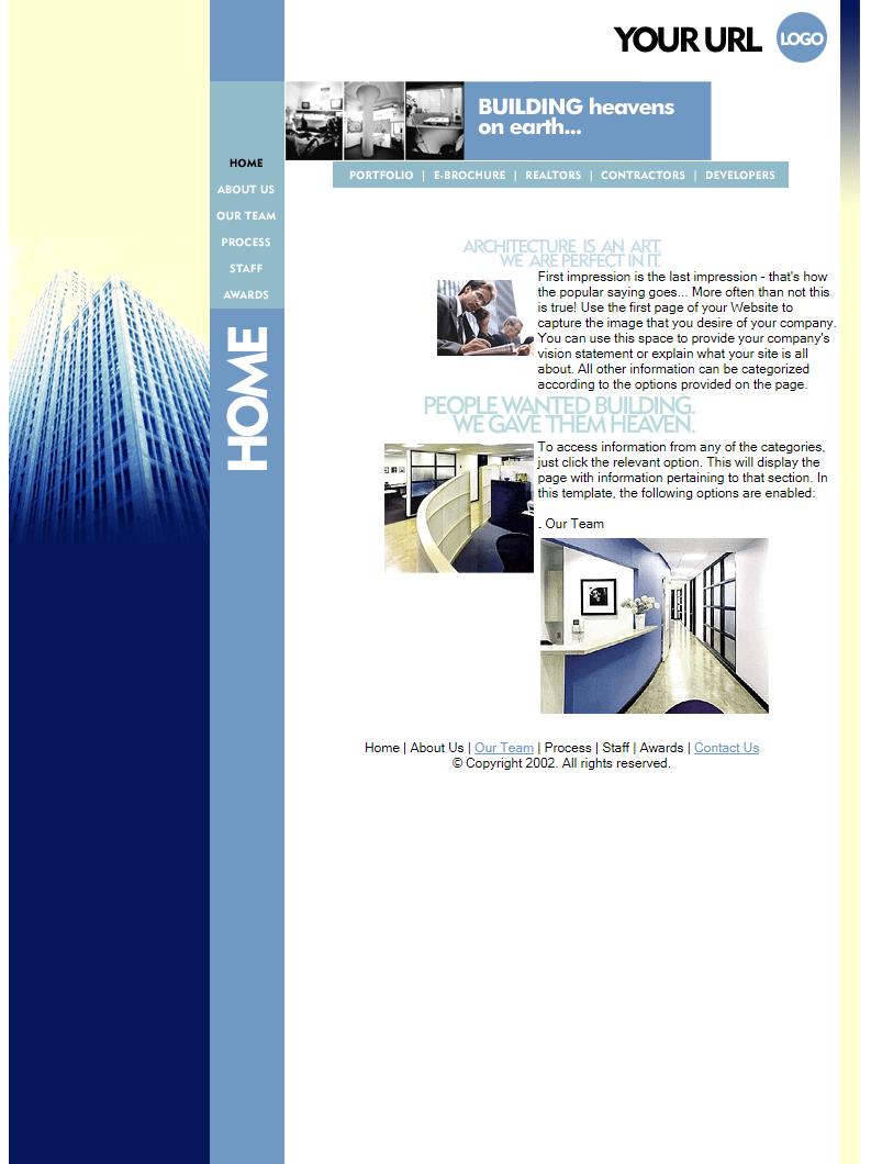 蓝色创意风格的公司形象设计企业网站模板