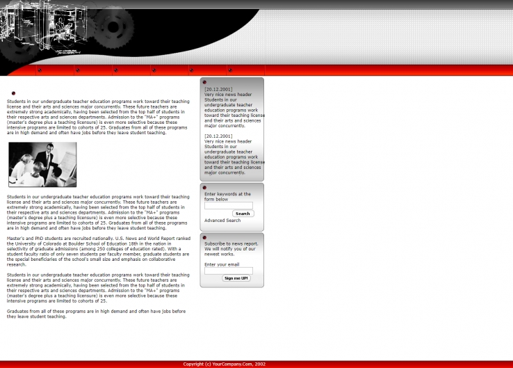简洁红色调公司企业网站整站模板