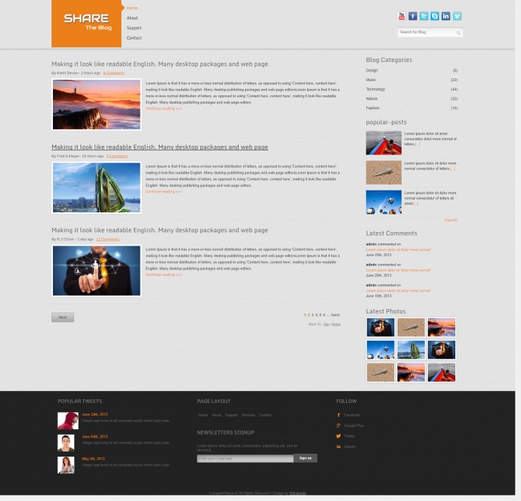 精致简洁灰色调的旅行企业网页模板下载