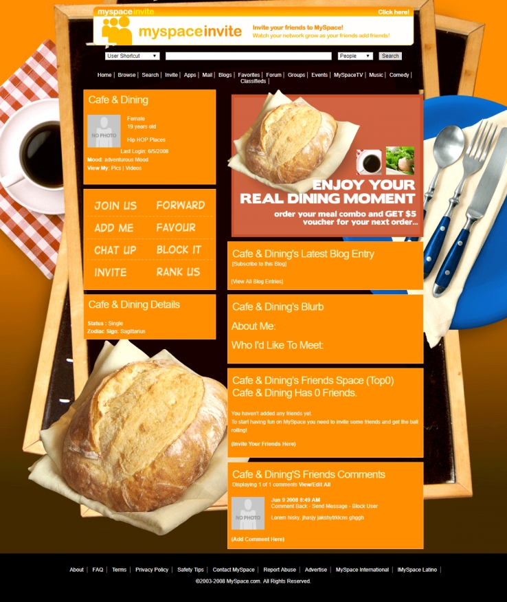 精致大气的咖啡餐厅日志网页模板下载