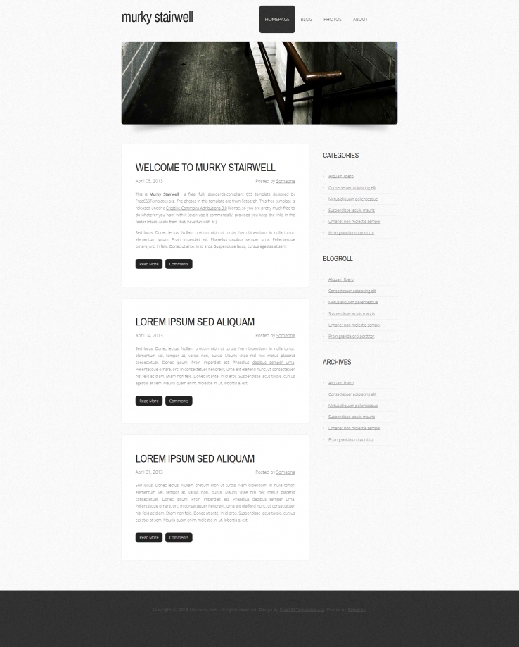 简洁整洁灰色效果的设计企业网页模板下载