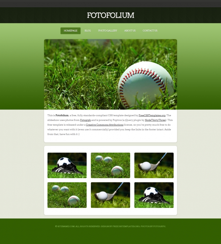 绿荫精致风的高尔夫企业网站模板下载
