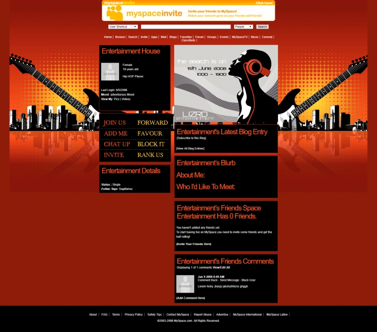 红色创意风格的博客站音乐节目源码下载