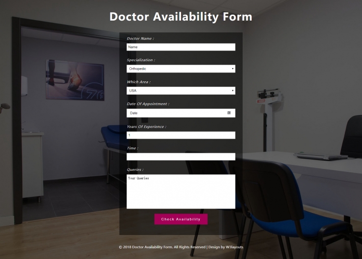 紫色简洁风格的医生咨询表单源码下载