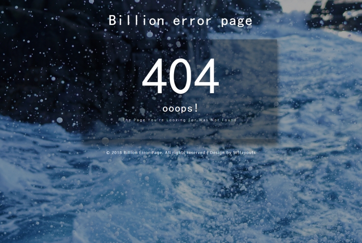 白色简洁风格的浪涛404错误页源码下载