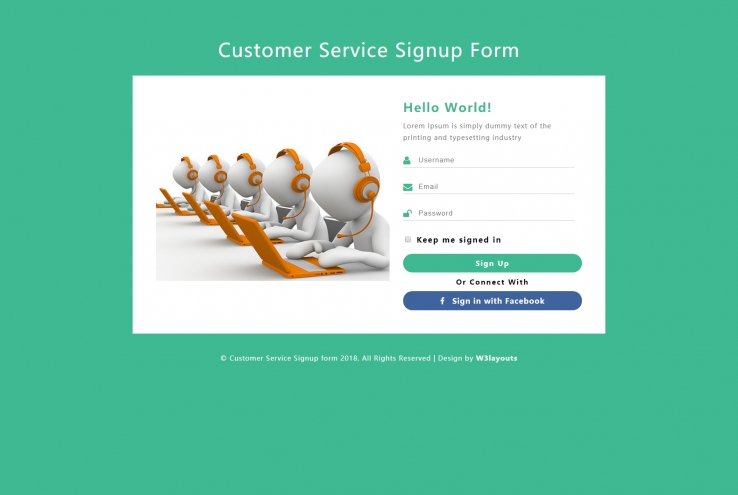 绿色简洁风格的客户服务登录源码下载