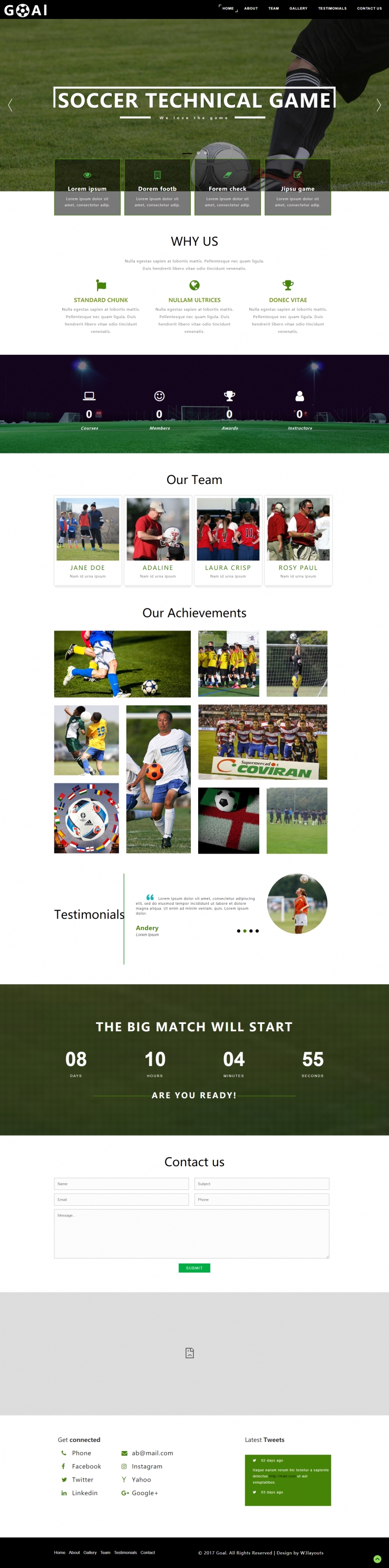 白色简洁风格的足球运动管理源码下载