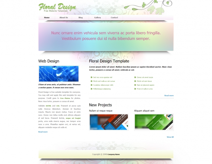 花纹装饰效果的设计企业网页模板下载