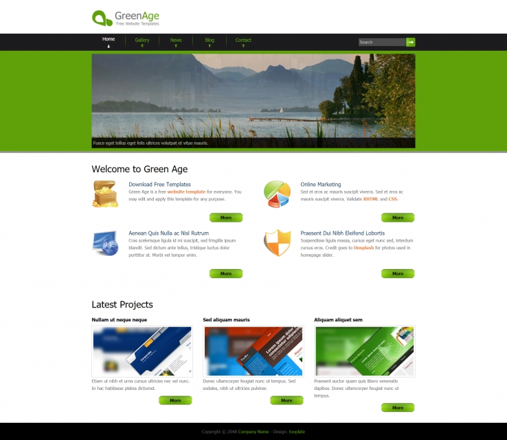 绿色简洁大气的农业企业网页模板下载