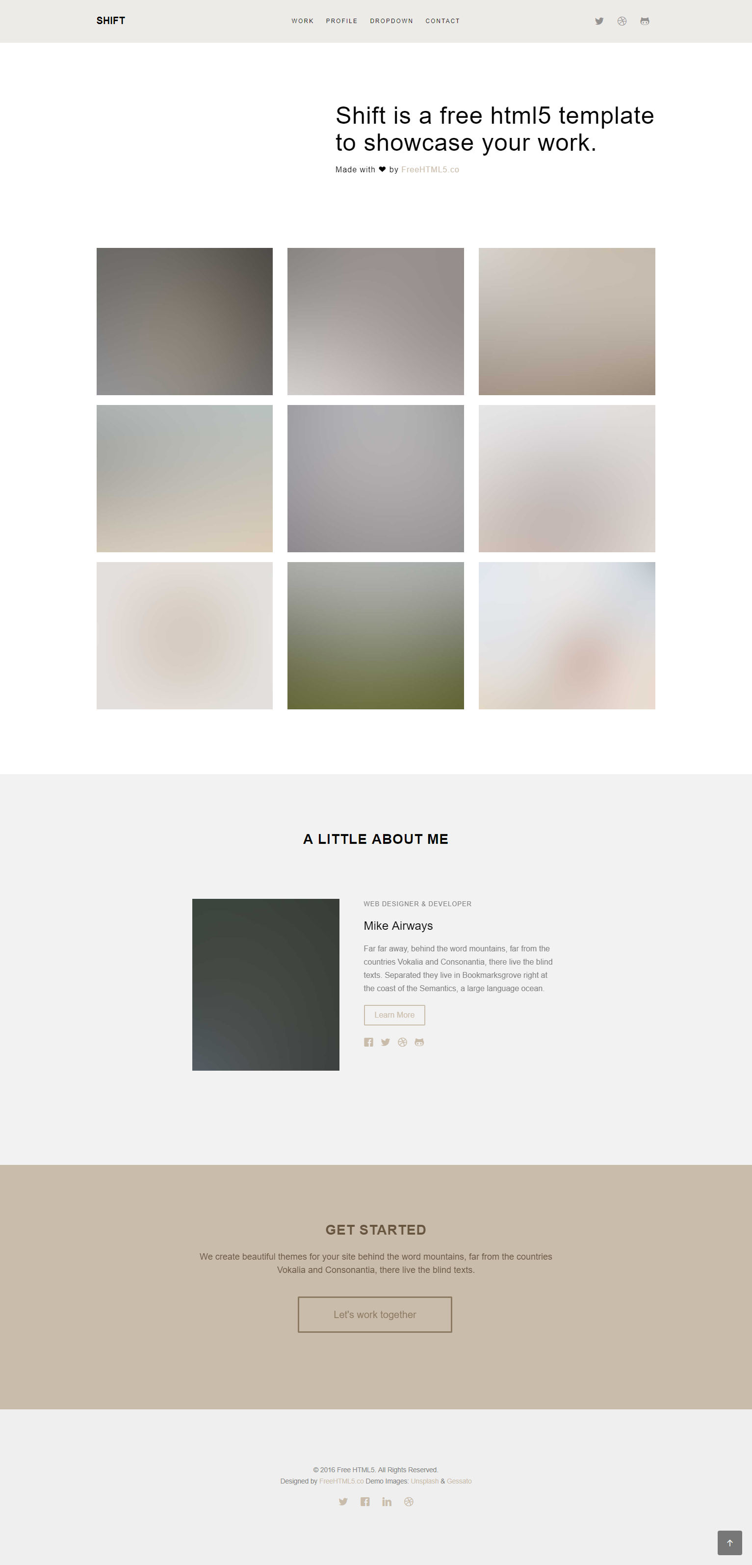灰色简洁风格的工作室案例介绍源码下载