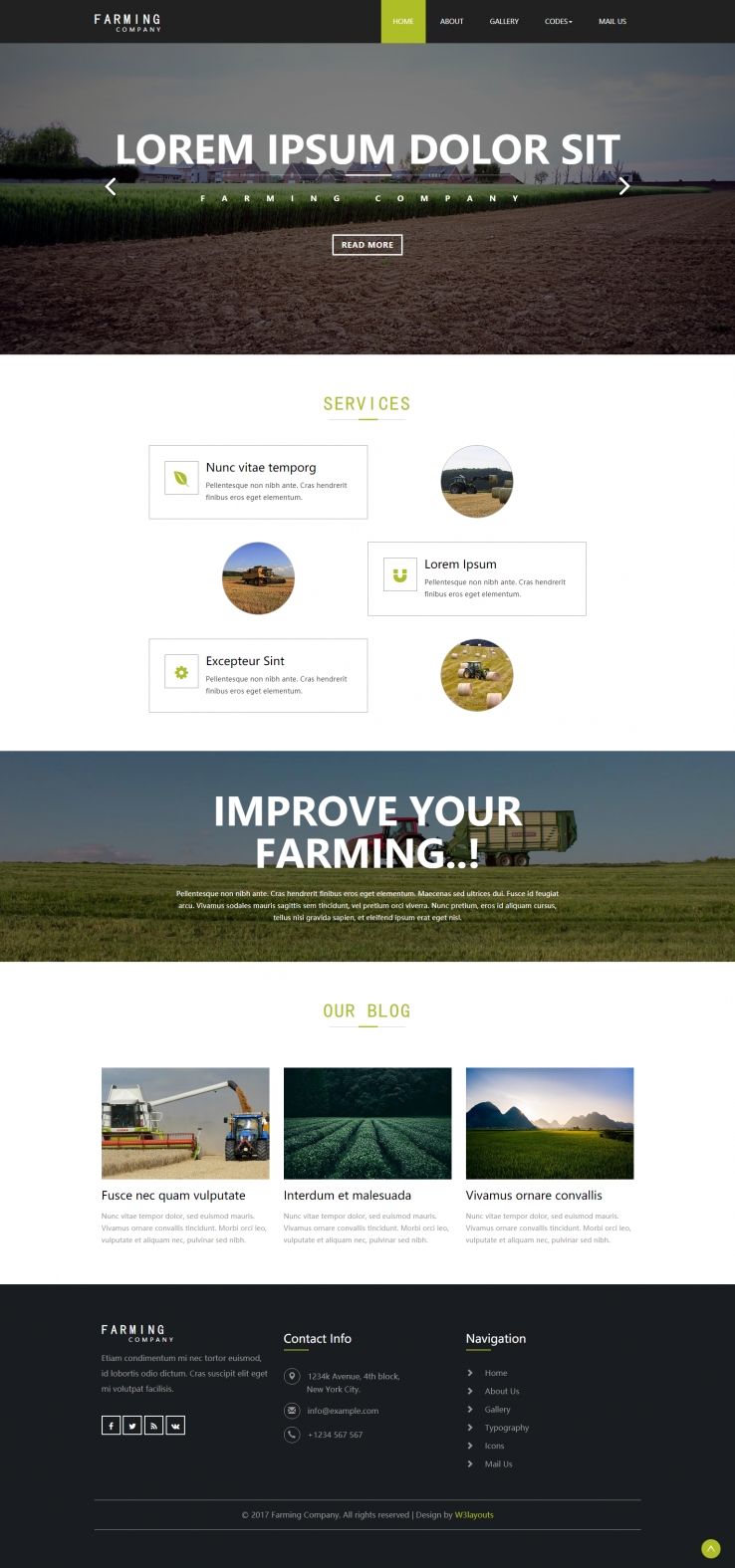 绿色简洁风格的农作物生产整站网站源码下载