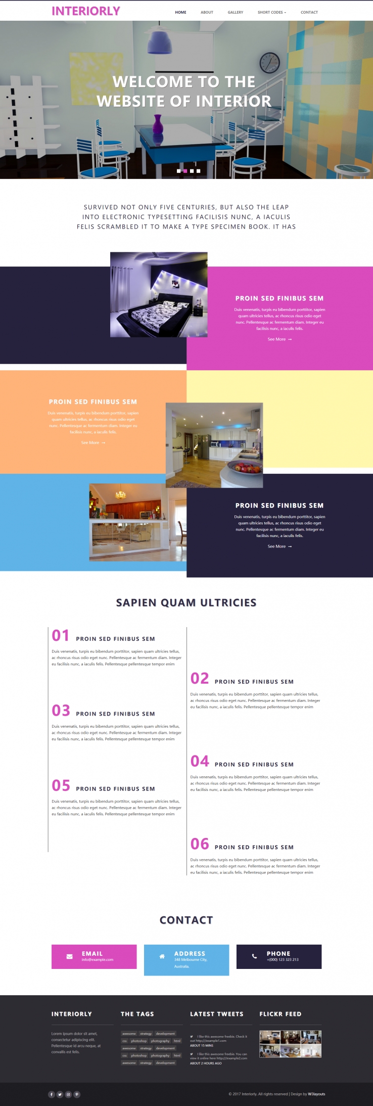 紫色简洁风格的色彩空间设计整站网站源码下载