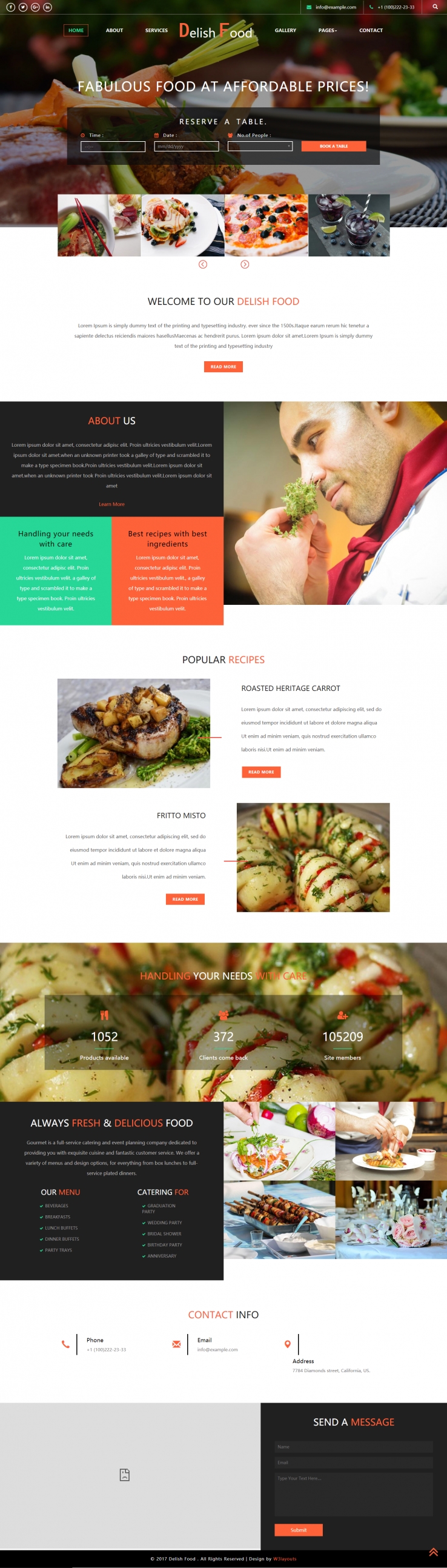 绿色简洁风格的美味食物餐厅整站网站源码下载