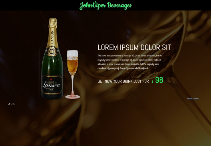 绿色简洁风格的酒类品牌介绍整站网站源码下载