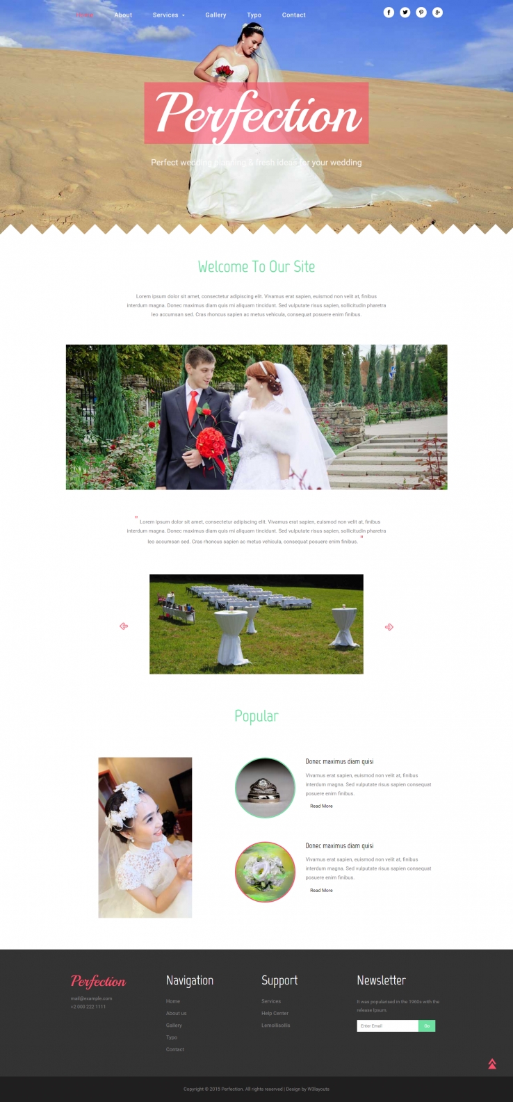 粉色简洁风格的美妙婚礼策划整站网站源码下载