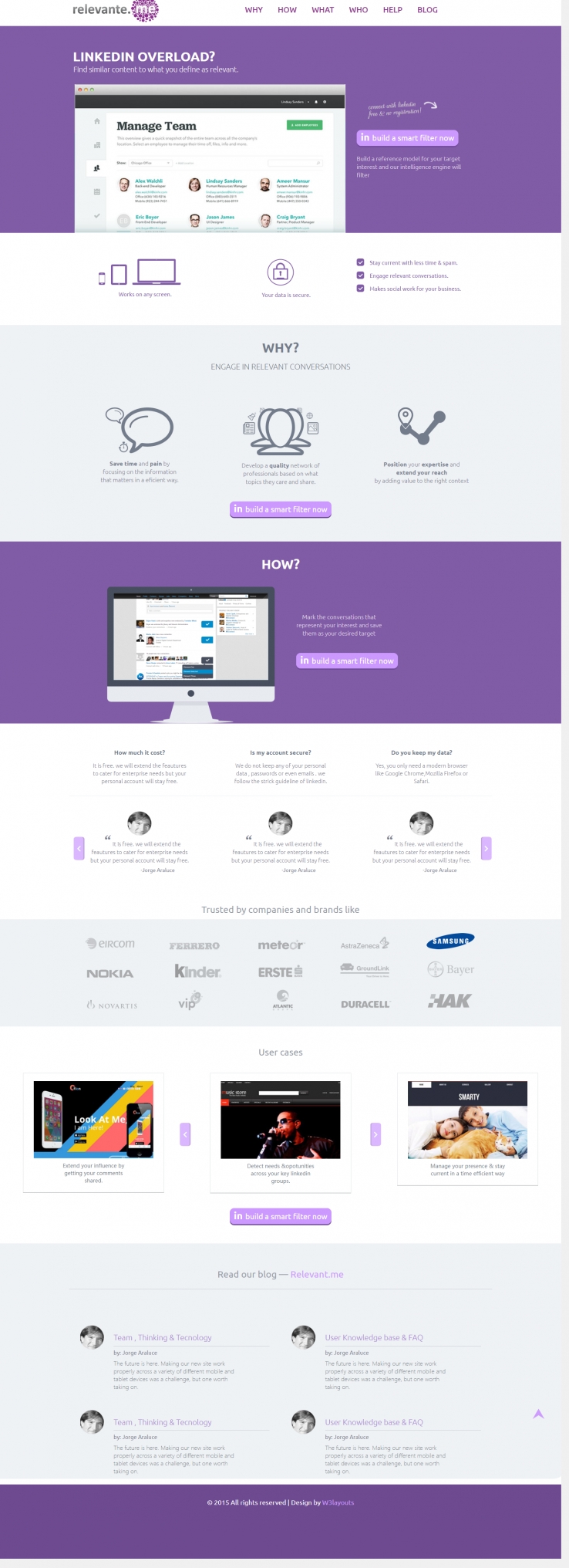 紫色简洁风格的网络信息企业网站模板下载