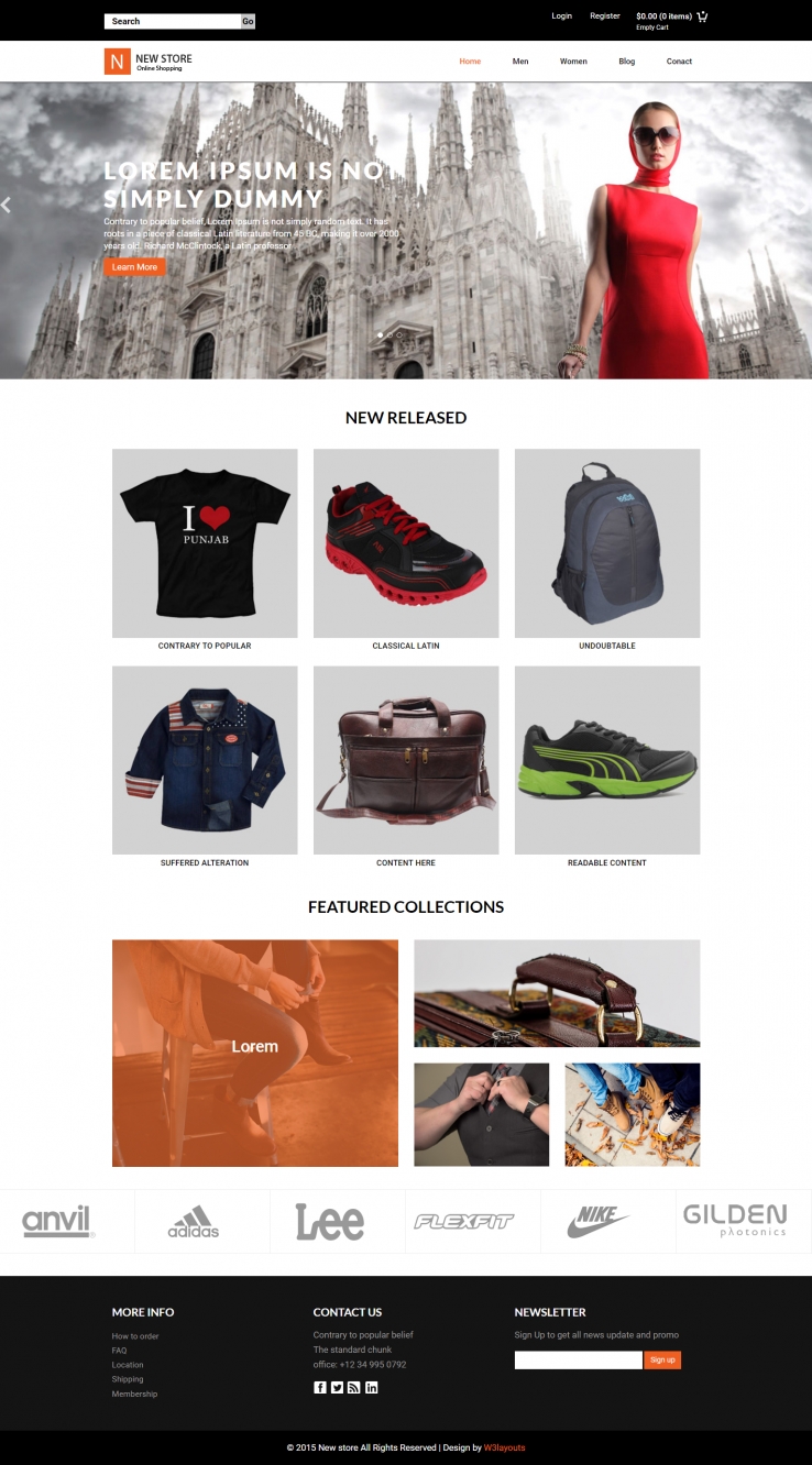 橙色简洁风格的品牌特卖商城整站网站源码下载