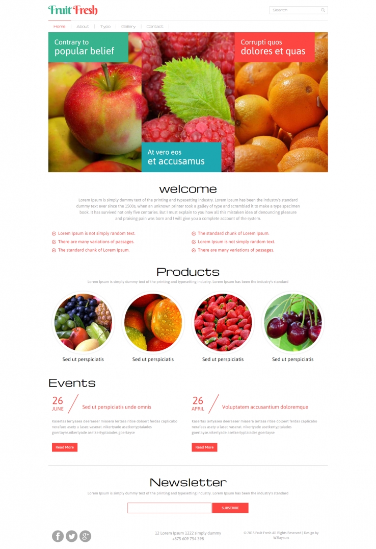 红色简洁风格的水果农业贸易公司整站网站源码下载