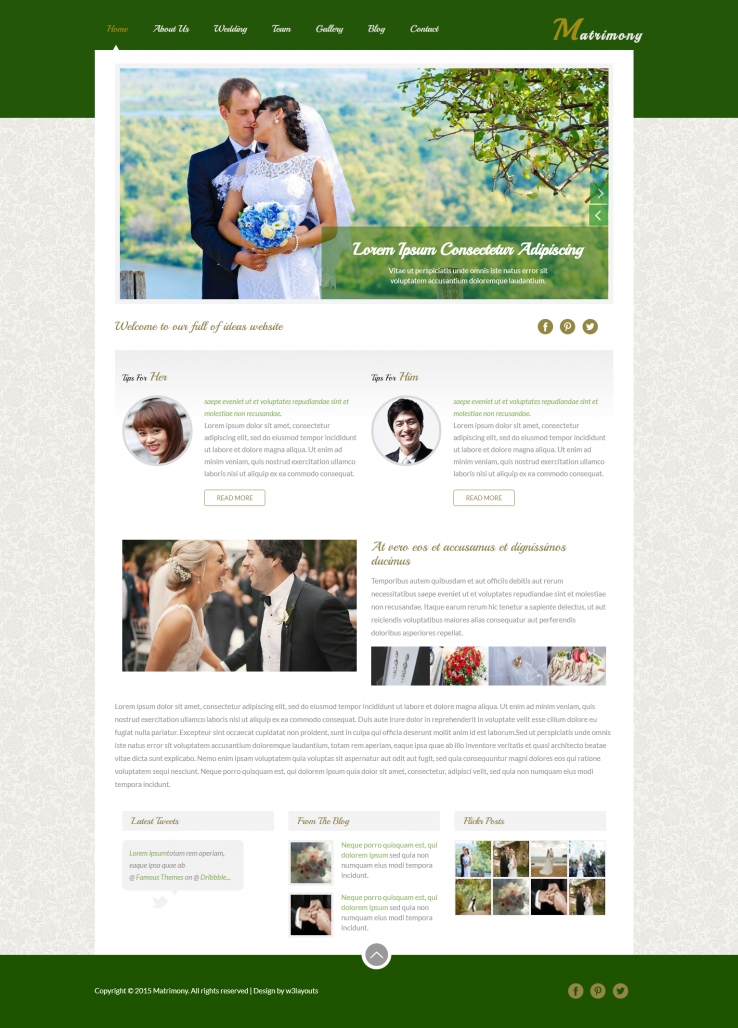 绿色简洁风格的婚庆策划整站网站源码下载