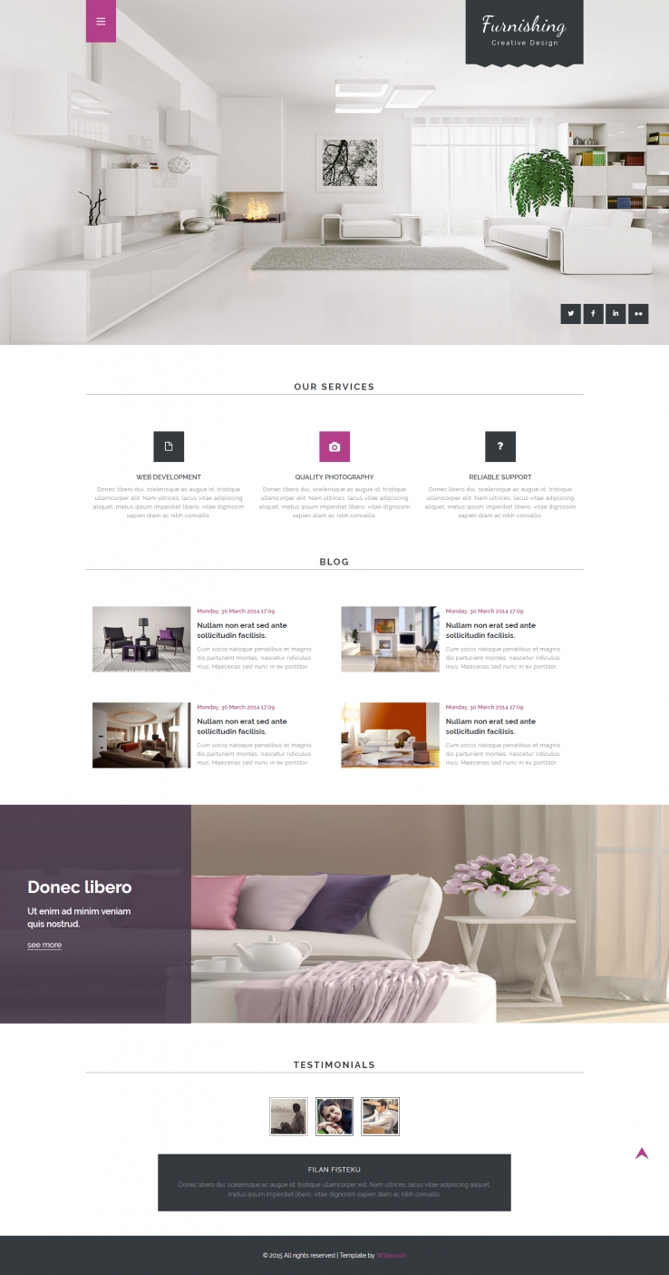 紫色简洁风格的典雅家居设计整站网站源码下载
