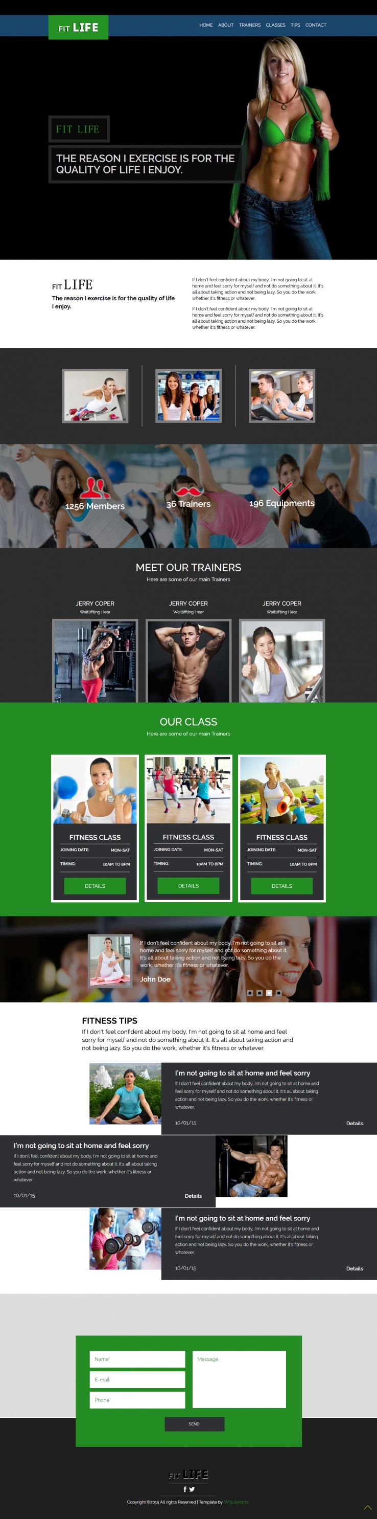 绿色简洁风格的健身运动专家整站网站源码下载