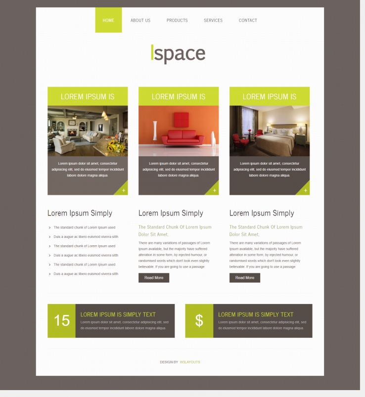 绿色简洁风格的爱空间家居装饰整站网站源码下载